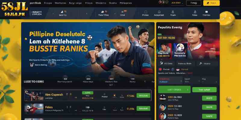 58JL sportsbook odds display and live betting interface