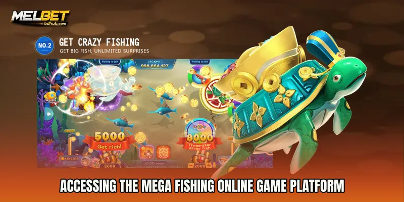 Accessing the Mega Fishing online game platform